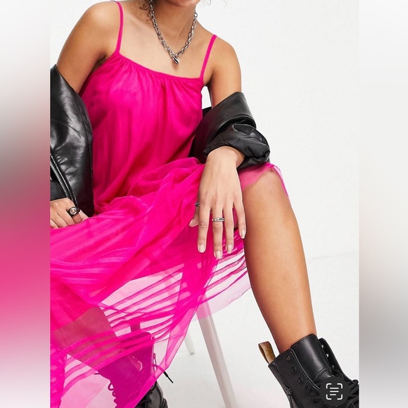 ASOS Mesh Cami Midi Dress (fits up to size 16) - Picture 4 of 11